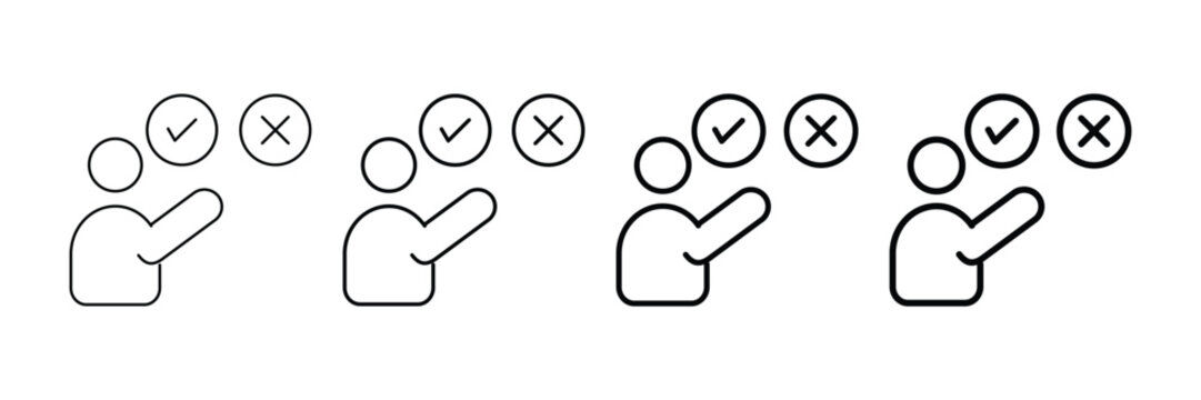 Decision Icon Set Different Style Collection