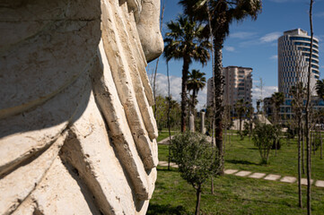 Durres, promenade with palm trees © Evgeniya