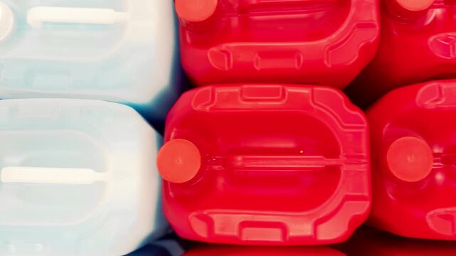 Choosing washing powder ,detergent,liquids at the Groceries.