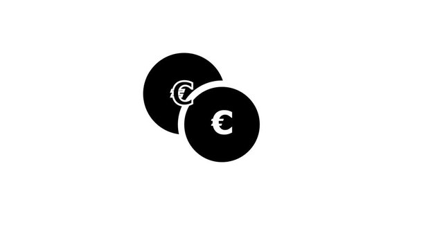 Euro Money Currency Icon.Futuristic Hologram Neon Glow Perspective View National Currency.