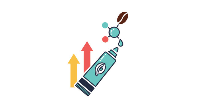 Coffee molecule and growth concept illustration.