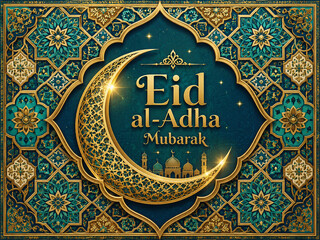 Naklejka premium Eid al-Adha Graphic Design Image | Bakrid Poster, Banner & Islamic Social Media Post