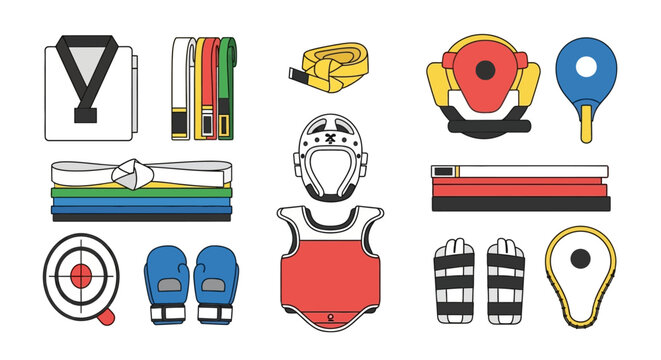 Comprehensive Taekwondo Gear and Martial Arts Equipment Collection
