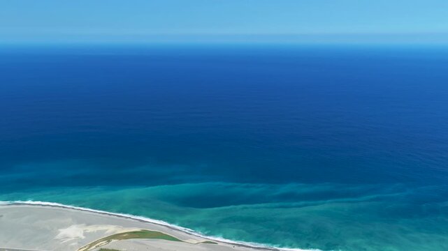 Aerial view of the sea coast in Taitung , Taiwan