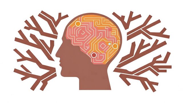 Brain Stress and Mental Pressure Vector