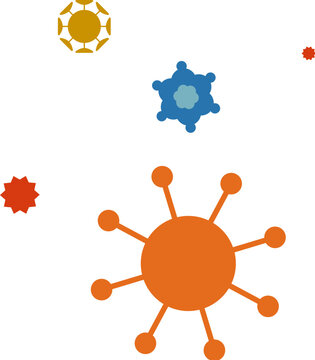 Contagious virus and germs floating in the air