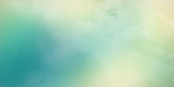 fantasy blurred cloudy sky with green to light yellow gradient color and grunge paper texture when zoom 100% ,  nature abstract background