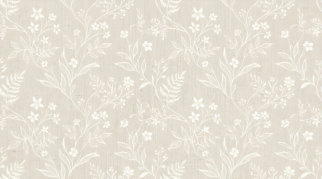 Elegant gold floral damask pattern on deep burgundy background