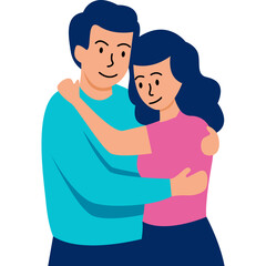 Obraz premium Couple hugging each other