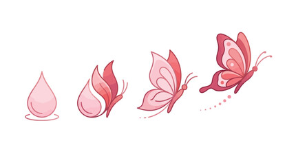Butterfly Metamorphosis Pink © Alis