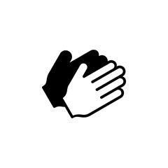 Fototapeta premium Clap icon in solid outline style symbol for appreciation reaction