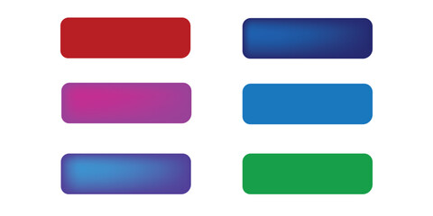 Fototapeta premium Vector 3d button set with gradient Isolated elements for your design A collection of colorful shapes