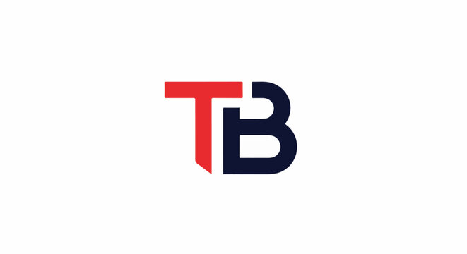 Abstract red and blue lettermark logo on a white background
