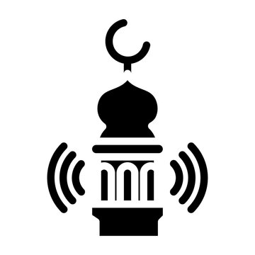 Takbir Vector Glyph Icon Design