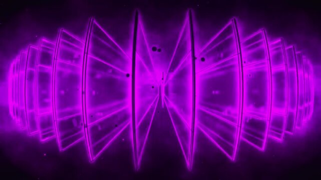 Purple Cyber Light Fan Core Futuristic Laser Geometry Background