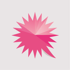 Obraz premium Pink Starburst Speech Bubble Icon