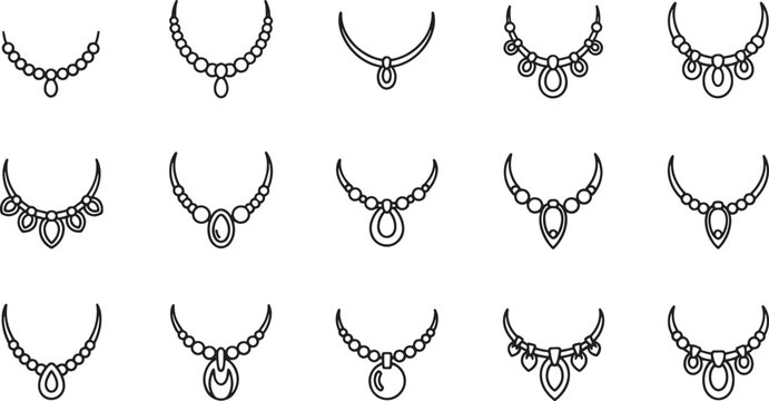 Black and white line collection of decorative metal scrolls and flourishes
