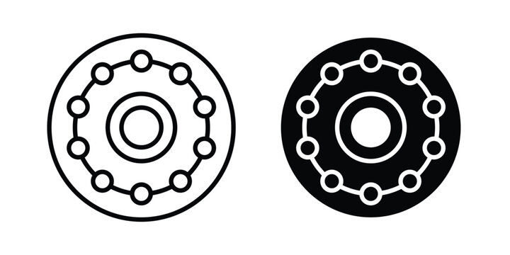 Car bearing icon vector on white background.