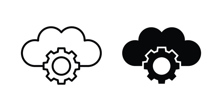 Devops icon vector on white background.