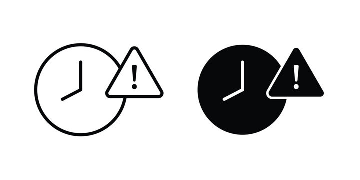Expiry icon vector on white background.