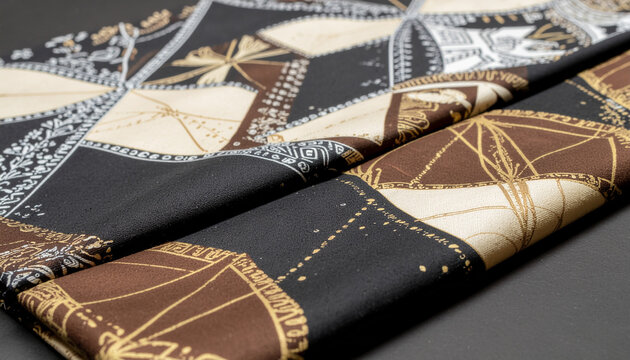 Geometric textile pattern close up