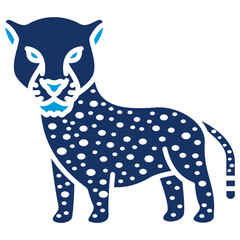 Cheetah Flat Blue Icon © Squadfire