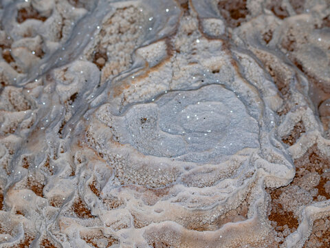 Flowstone and cave formations in limestone at Sakalavas cave in Madagascar's Anjajavy Private Reserve showcasing unique geological features