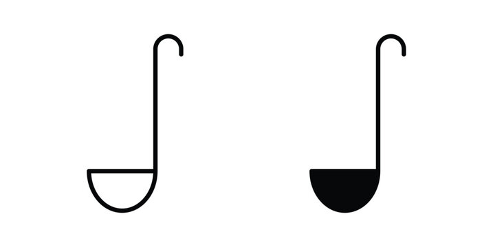 Ladle icon vector on white background.