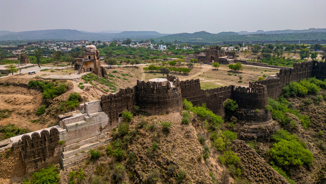 Visit to Rohtas Fort in Punjab offers views of ancient architecture and natural surroundings in Pakistan during a clear day