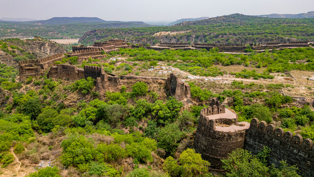 Exploring Rohtas Fort showcasing ancient architecture and surrounding greenery in Punjab, Pakistan