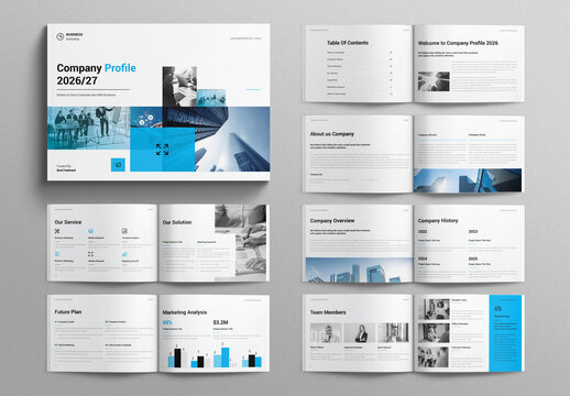 Company Profile Template Landscape