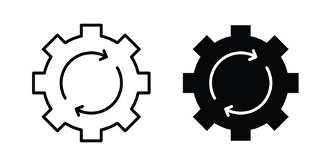 Processing icon vector on white background. © Hestia