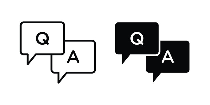 QNA icon vector on white background.