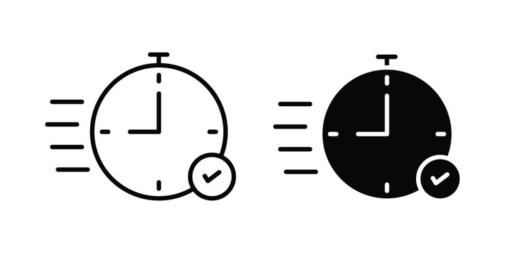 Quick approval icon vector on white background.