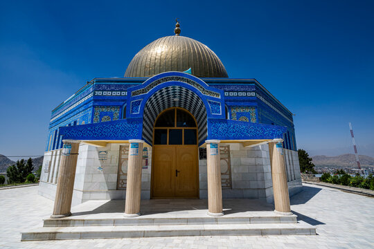 Mosque design inspired by the Dome of the Rock on Wazir Mohammad Akbar Khan hill in Kabul, Afghanistan