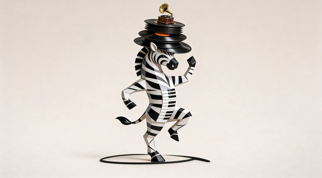 dancing zebra in musical style 