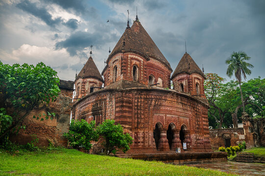 Historic Puthia Rajbari Complex showcases intricate architecture and cultural heritage in Bangladesh