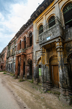 Historic buildings line the street in Panam City showcasing architectural styles from the past in Bangladesh