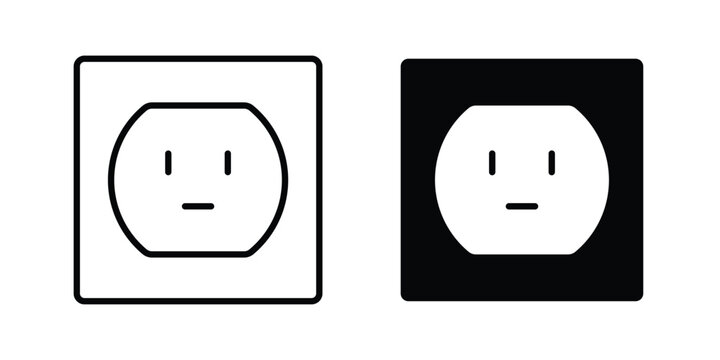 Socket Outlet icon vector on white background.