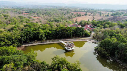 Obraz premium Wat Tham Pheka Temple in Thepharak, Nakhon Ratchasima, Thailand