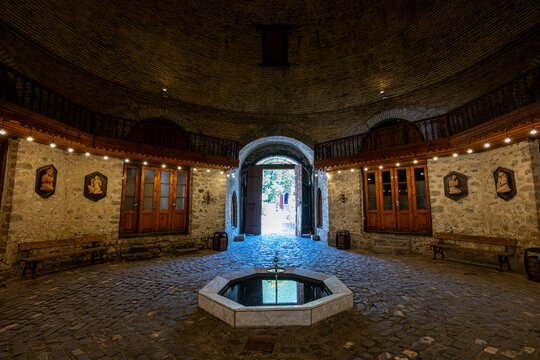 Exploring the Carawanserai in Sheki, Azerbaijan with its unique architecture and historical significance