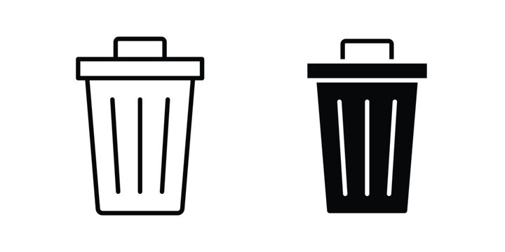 Trash compactor icon vector on white background.