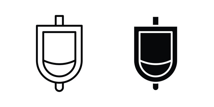 Urinal icon vector on white background.