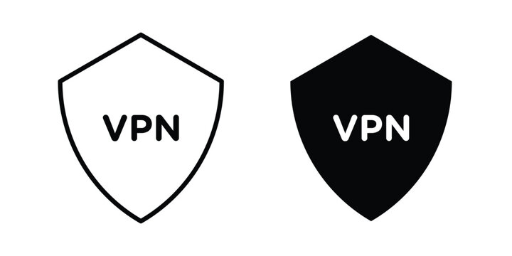 Vpn icon vector on white background.