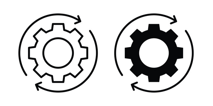 Workflow icon vector on white background.