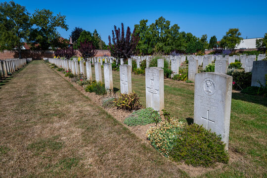 World War One cemetery of Arras in France marks history and remembers the fallen soldiers and their sacrifices