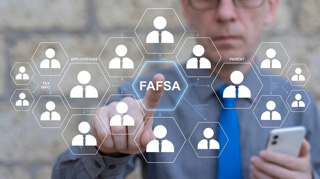 Concept of FAFSA Free Application for Federal Student Aid. free, concept, education