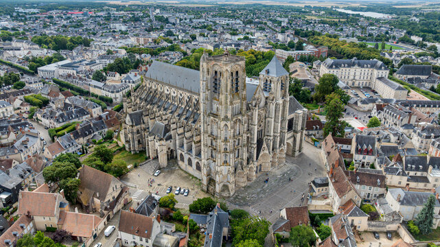 Bourges Cathedral stands tall in the heart of Bourges, showcasing Gothic architecture and historical significance in France