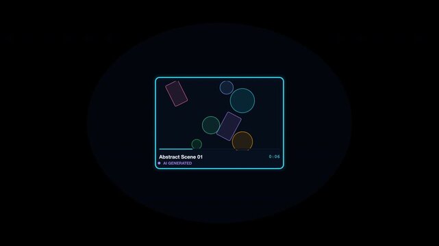 Abstract interface with geometric shapes for tech concepts. Ideal for web design, app development, digital innovation presentations, tech blogs.