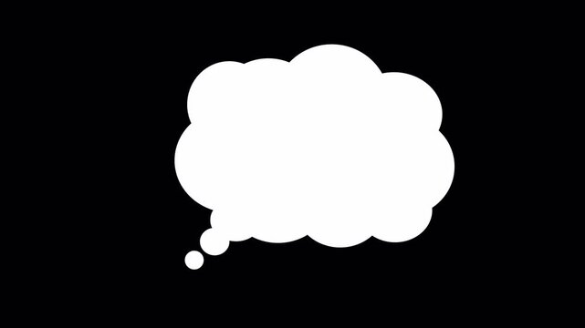 Dynamic Thought Bubble Fast Popup Overlay Animation Transparent Background 4K Video